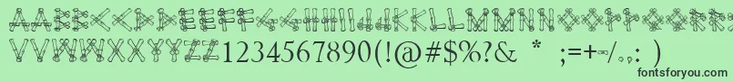 Bamboodesaipan Font – Black Fonts on Green Background