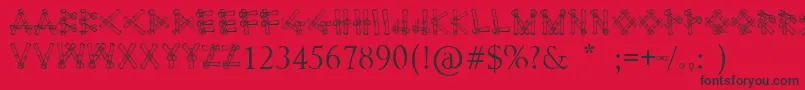 Bamboodesaipan Font – Black Fonts on Red Background