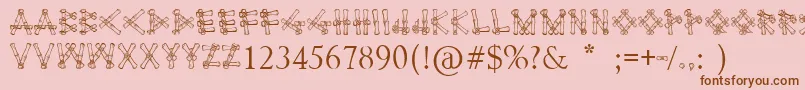 Bamboodesaipan Font – Brown Fonts on Pink Background