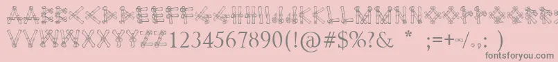 Bamboodesaipan Font – Gray Fonts on Pink Background