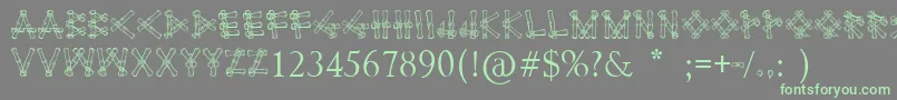 Bamboodesaipan Font – Green Fonts on Gray Background
