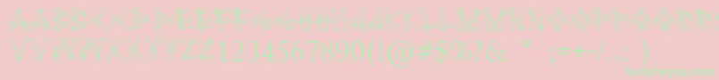 Bamboodesaipan Font – Green Fonts on Pink Background