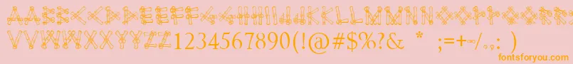 Bamboodesaipan Font – Orange Fonts on Pink Background