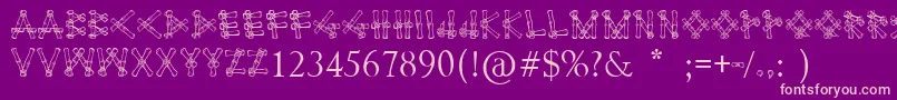 Bamboodesaipan Font – Pink Fonts on Purple Background