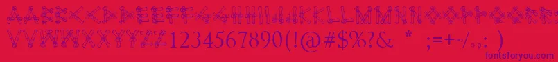 Bamboodesaipan Font – Purple Fonts on Red Background