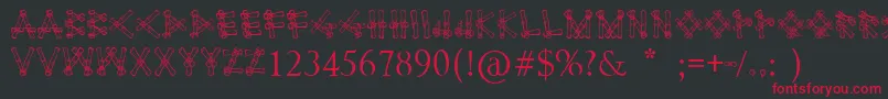 Bamboodesaipan Font – Red Fonts on Black Background
