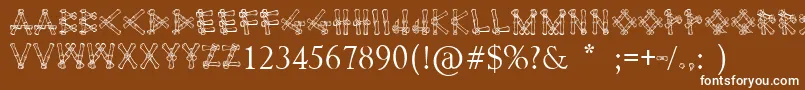 Bamboodesaipan Font – White Fonts on Brown Background