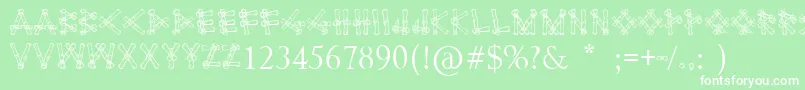 Bamboodesaipan Font – White Fonts on Green Background