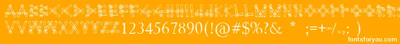Bamboodesaipan Font – White Fonts on Orange Background