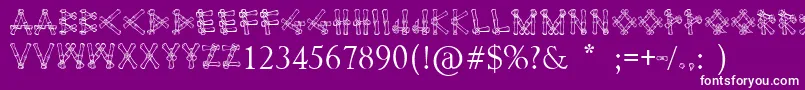 Bamboodesaipan Font – White Fonts on Purple Background