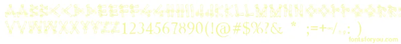 フォントBamboodesaipan – 黄色のフォント