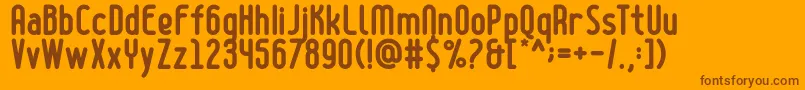 Boldyear Font – Brown Fonts on Orange Background