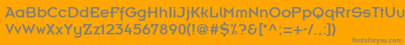 KernelAlternateSsiAlternate Font – Gray Fonts on Orange Background