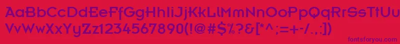 KernelAlternateSsiAlternate Font – Purple Fonts on Red Background