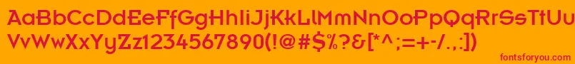KernelAlternateSsiAlternate Font – Red Fonts on Orange Background