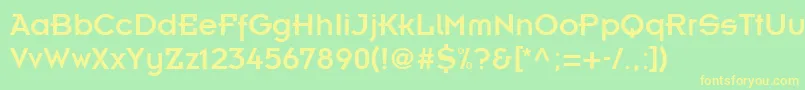 KernelAlternateSsiAlternate Font – Yellow Fonts on Green Background