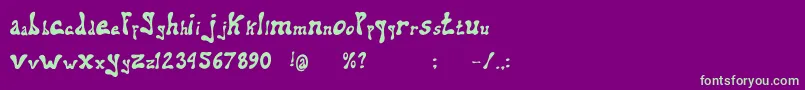 Addiel Font – Green Fonts on Purple Background