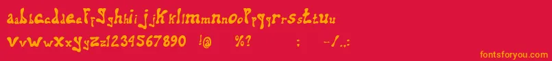Addiel Font – Orange Fonts on Red Background