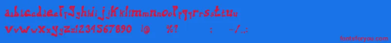 Addiel Font – Red Fonts on Blue Background