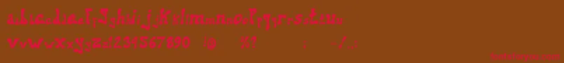 Addiel Font – Red Fonts on Brown Background