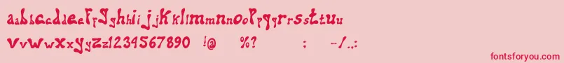 Addiel-Schriftart – Rote Schriften auf rosa Hintergrund