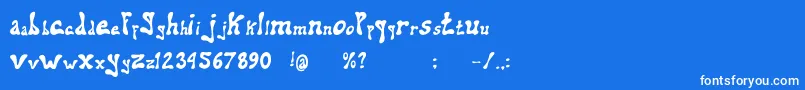 Weitere Informationen zur Addiel-Schriftart Addiel-Schriftart – Weiße Schriften auf blauem Hintergrund