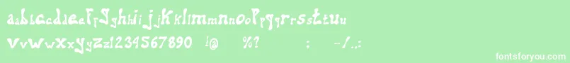Addiel Font – White Fonts on Green Background