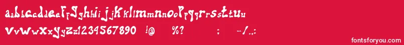 フォントAddiel – 赤い背景に白い文字