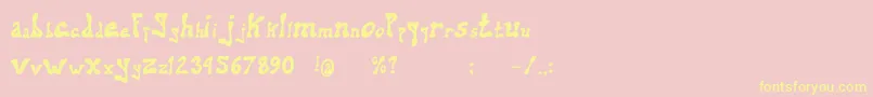 Addiel Font – Yellow Fonts on Pink Background