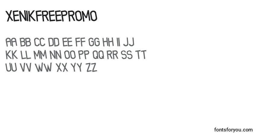 XenikFreePromo Font – alphabet, numbers, special characters