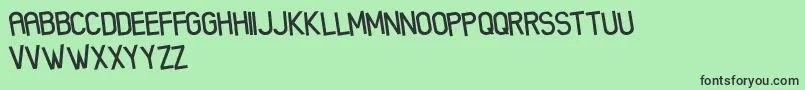 XenikFreePromo Font – Black Fonts on Green Background