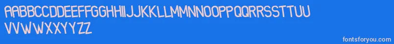 XenikFreePromo Font – Pink Fonts on Blue Background