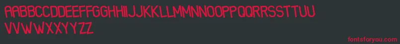 XenikFreePromo Font – Red Fonts on Black Background