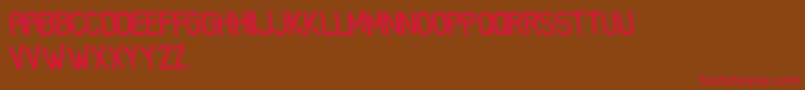 XenikFreePromo Font – Red Fonts on Brown Background