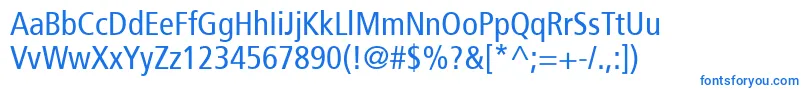 Police Frutiger57Condensed – polices bleues