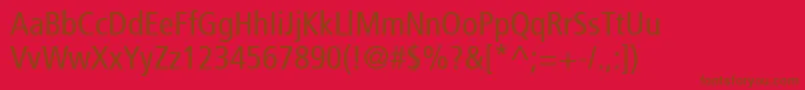 Frutiger57Condensed Font – Brown Fonts on Red Background