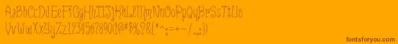 Police InnsmouthPlain – polices brunes sur fond orange