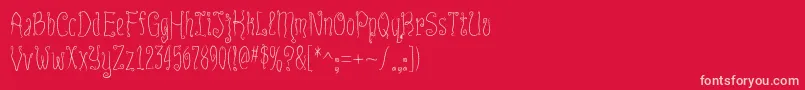 InnsmouthPlain Font – Pink Fonts on Red Background
