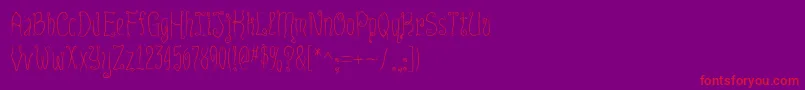 フォントInnsmouthPlain – 紫の背景に赤い文字