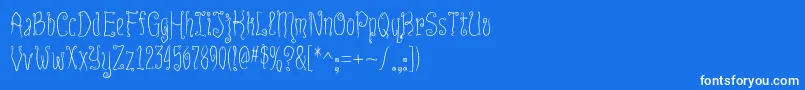 Fonte InnsmouthPlain – fontes brancas em um fundo azul