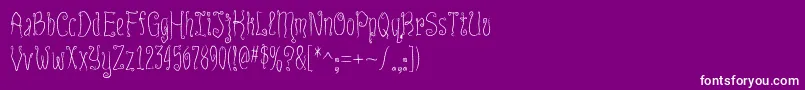 Czcionka InnsmouthPlain – białe czcionki na fioletowym tle