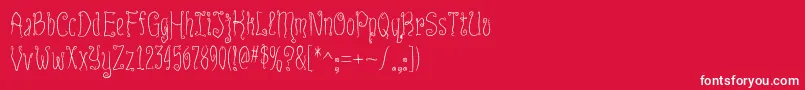 フォントInnsmouthPlain – 赤い背景に白い文字
