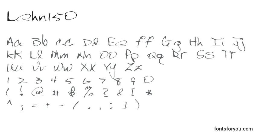 Czcionka Lehn150 – alfabet, cyfry, specjalne znaki