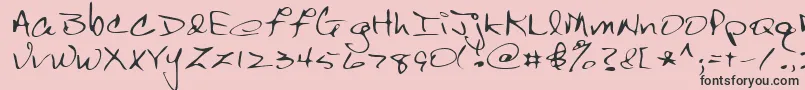 フォントLehn150 – ピンクの背景に黒い文字