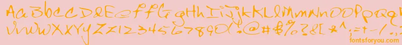 Lehn150 Font – Orange Fonts on Pink Background