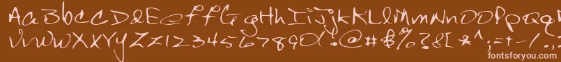 Lehn150-Schriftart – Rosa Schriften auf braunem Hintergrund