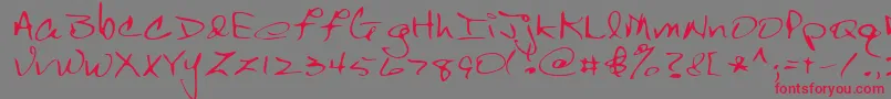 Lehn150-Schriftart – Rote Schriften auf grauem Hintergrund