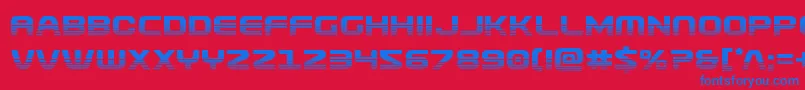 Usuzihalf Font – Blue Fonts on Red Background