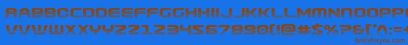 Usuzihalf Font – Brown Fonts on Blue Background