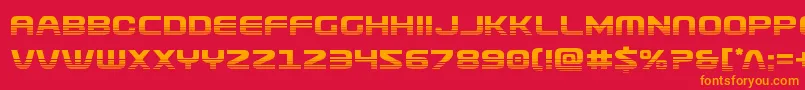 Usuzihalf Font – Orange Fonts on Red Background